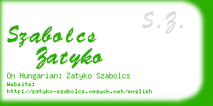 szabolcs zatyko business card